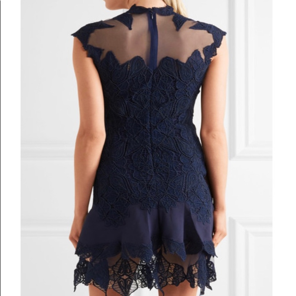 Jonathan Simkhai Jersey and‎ tulle-trimmed corded lace mini dress - Picture 5 of 16